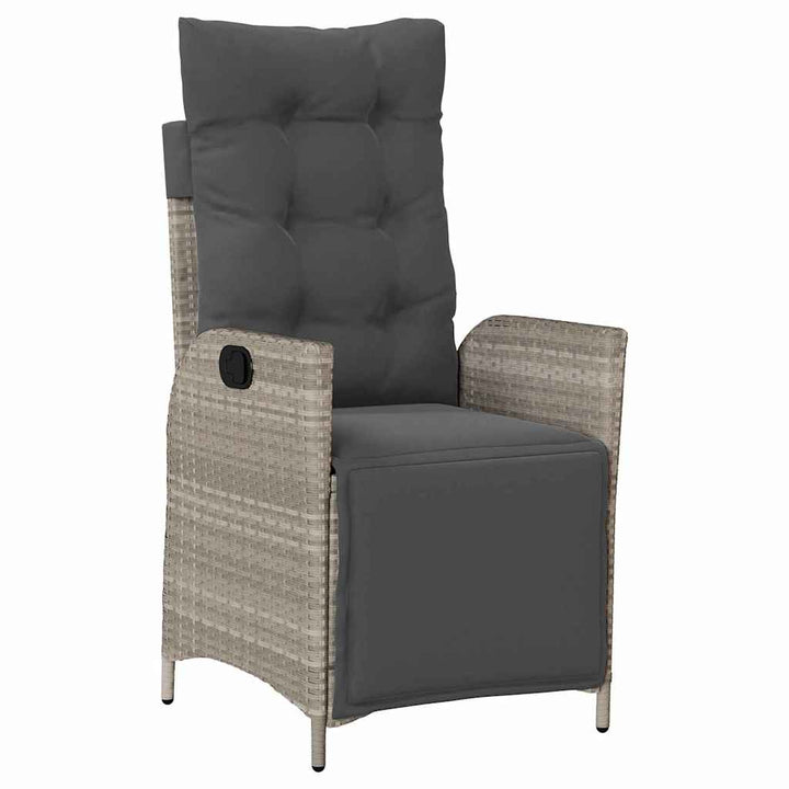 Have Spisebordssæt med pude 7 pcs Lysegrå polyrattan