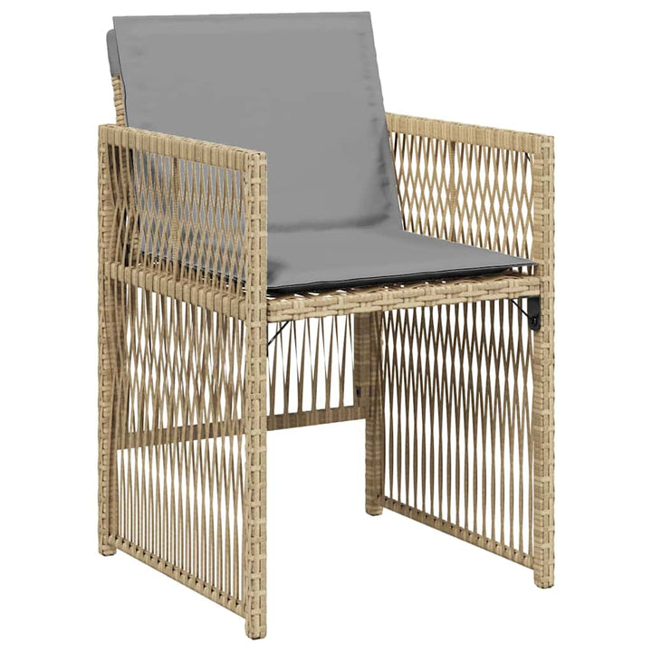 Have Spisebordssæt 5 pcs Beige Pulverlakeret stål