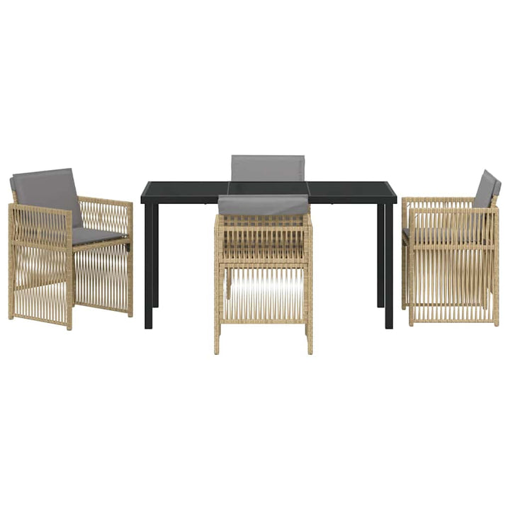 Have Spisebordssæt 5 pcs Beige Pulverlakeret stål