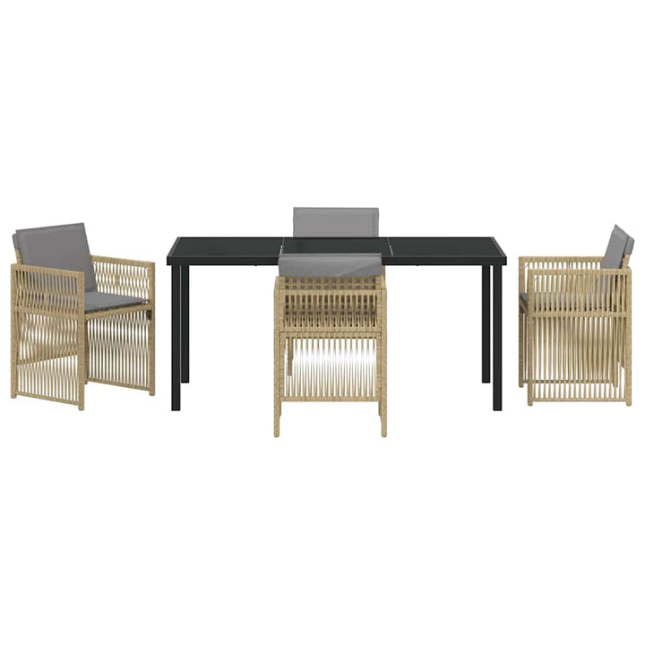 Have Spisebordssæt 5 pcs Beige Pulverlakeret stål