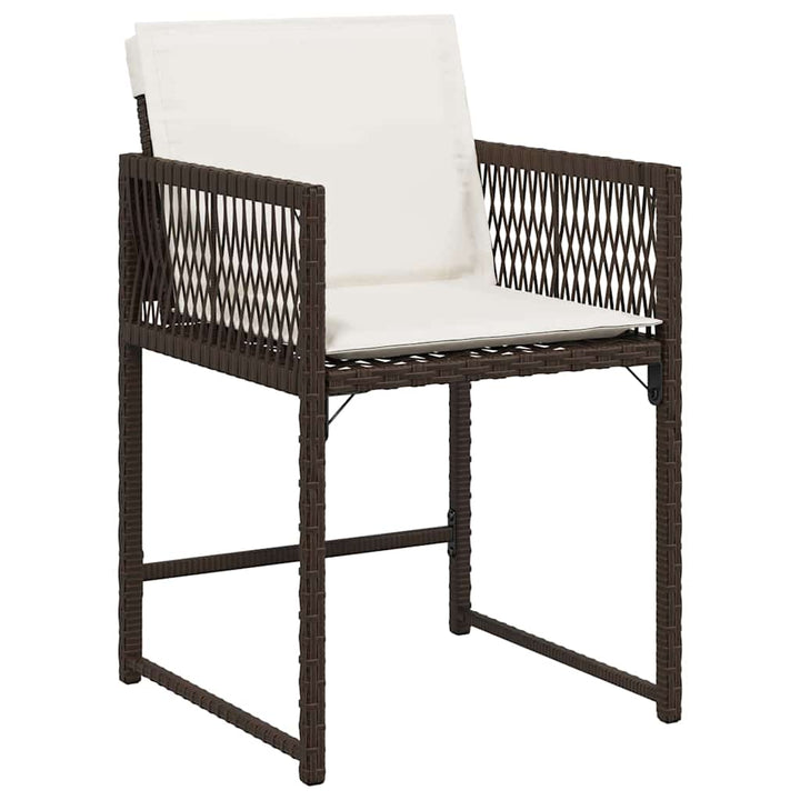 Have Spisebordssæt 9 pcs Brun polyrattan