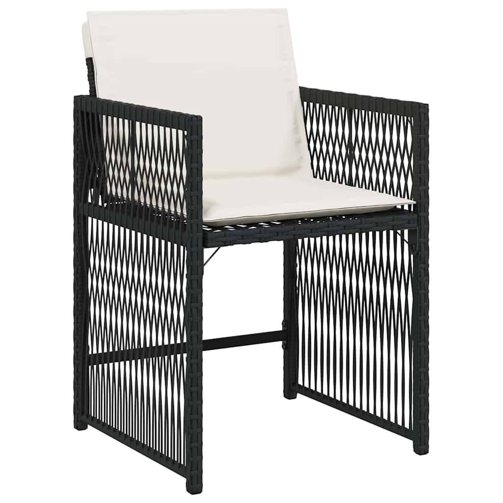 Have Spisebordssæt 5 pcs Sort polyrattan