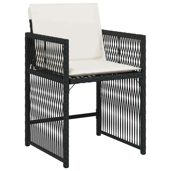 Have Spisebordssæt 5 pcs Sort polyrattan