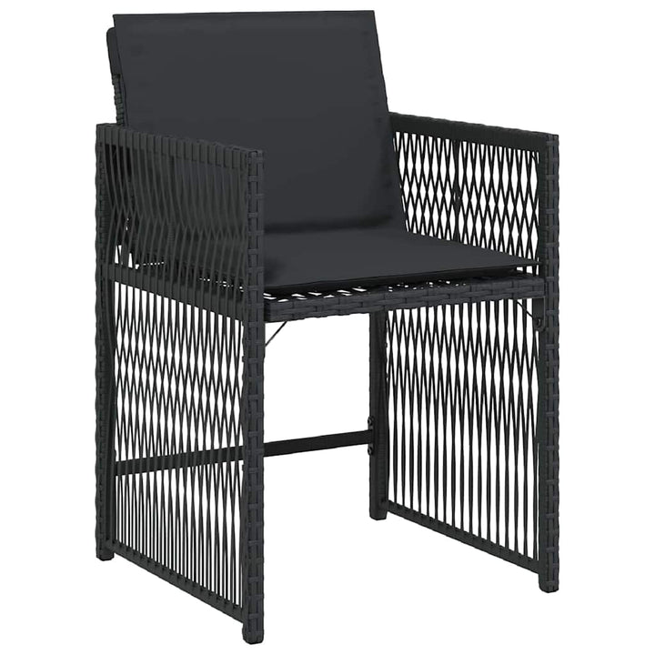Have Spisebordssæt 9 pcs Sort polyrattan