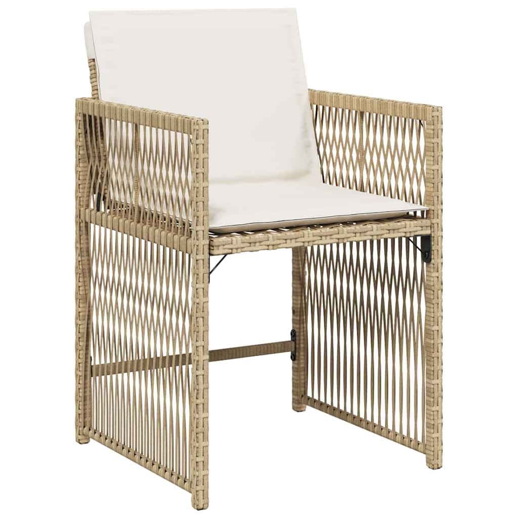Have Spisebordssæt 9 pcs Beige polyrattan