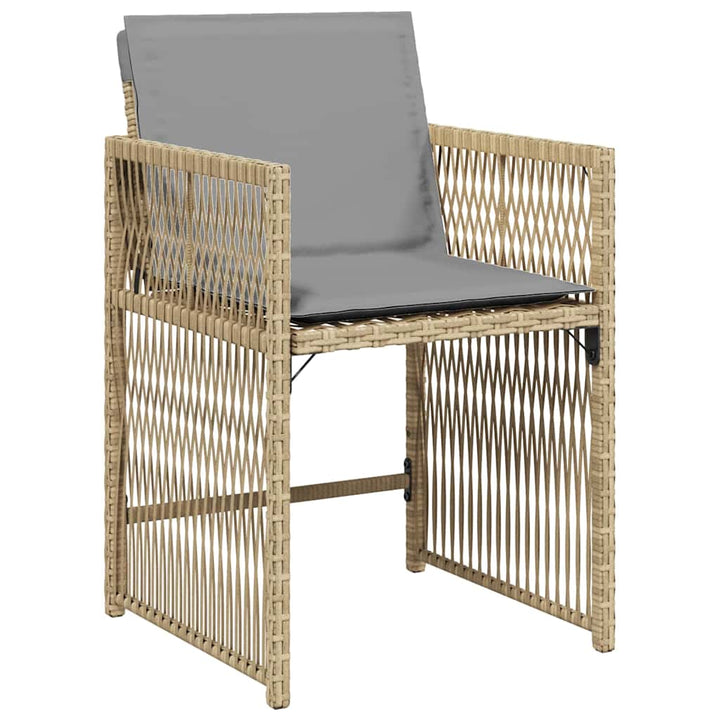 Have Spisebordssæt 9 pcs Beige polyrattan