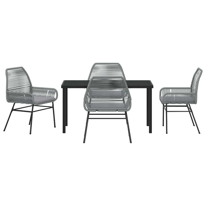 Have Spisebordssæt med pude 5 pcs Grå polyrattan