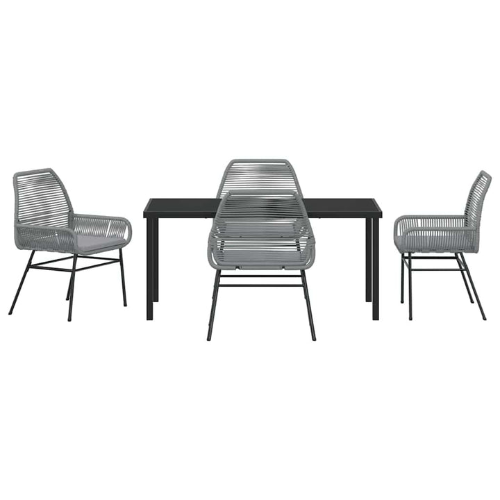 Have Spisebordssæt med pude 5 pcs Grå polyrattan