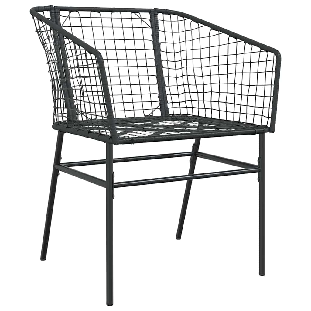 Have Spisebordssæt 5 pcs Sort polyrattan