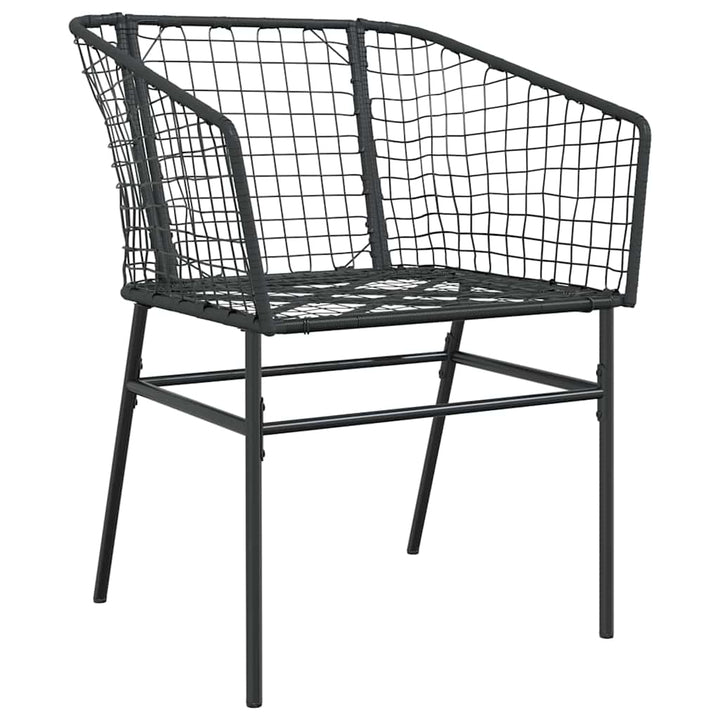 Have Spisebordssæt 9 pcs Sort polyrattan