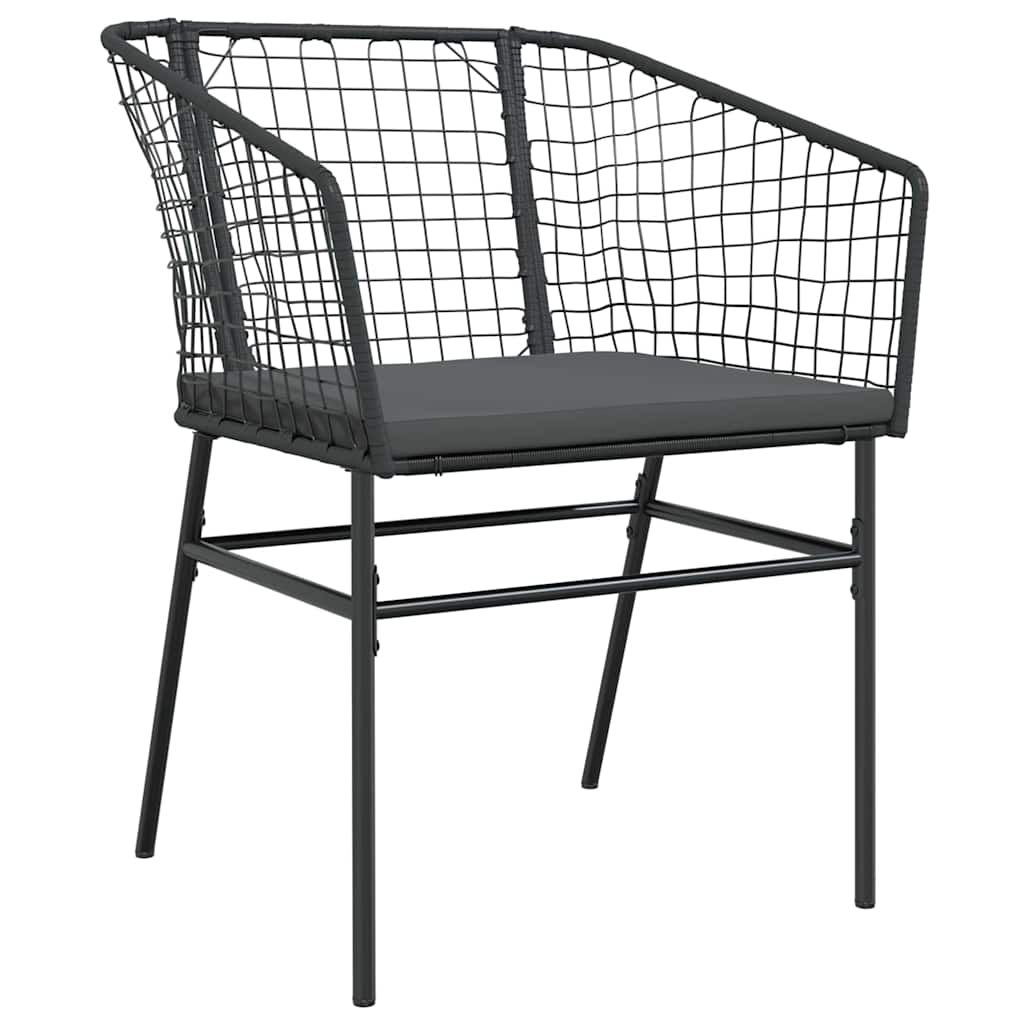Have Spisebordssæt 5 pcs Sort polyrattan