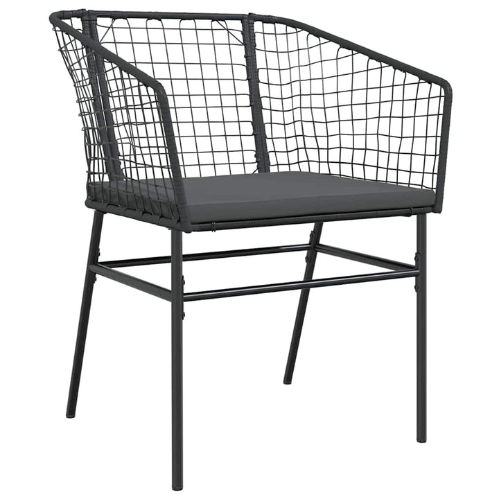 Have Spisebordssæt 5 pcs Sort polyrattan