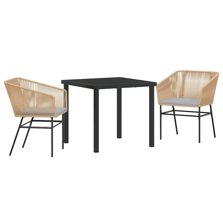 Have Spisebordssæt med pude 3 pcs Brun Pulverlakeret stål