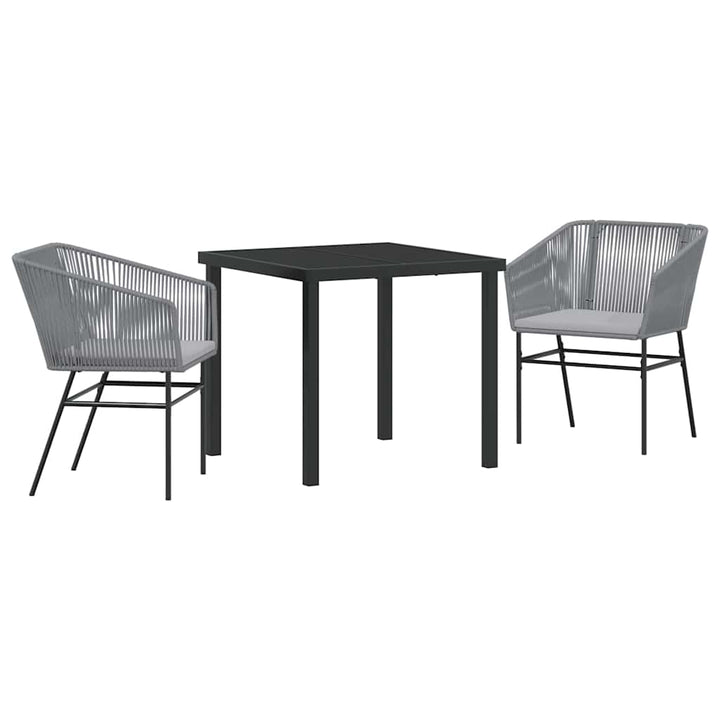 Have Spisebordssæt med pude 3 pcs Grå Pulverlakeret stål