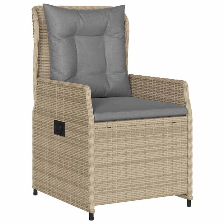 Have Spisebordssæt 5 pcs Beige og lys grå polyrattan
