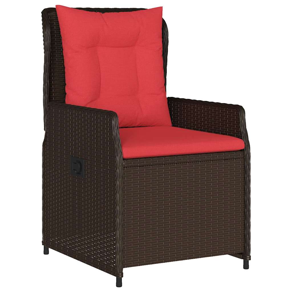 Have Spisebordssæt med pude 7 pcs Brun Poly rattan
