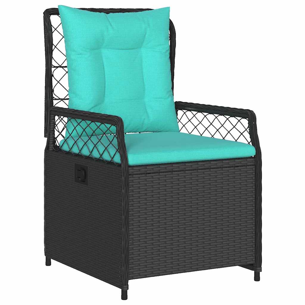 Have Spisebordssæt 5 pcs Sort polyrattan