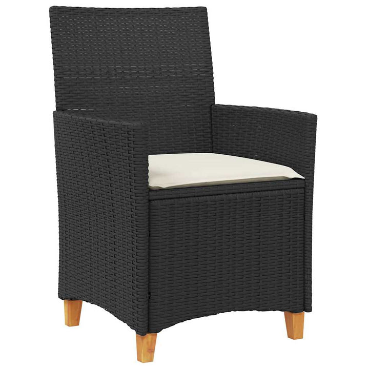 Have Spisebordssæt 5 pcs Sort polyrattan