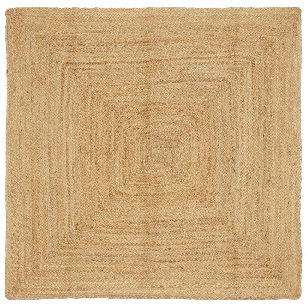 Områdetæpper Naturfarvet 120 x 120 cm Jute