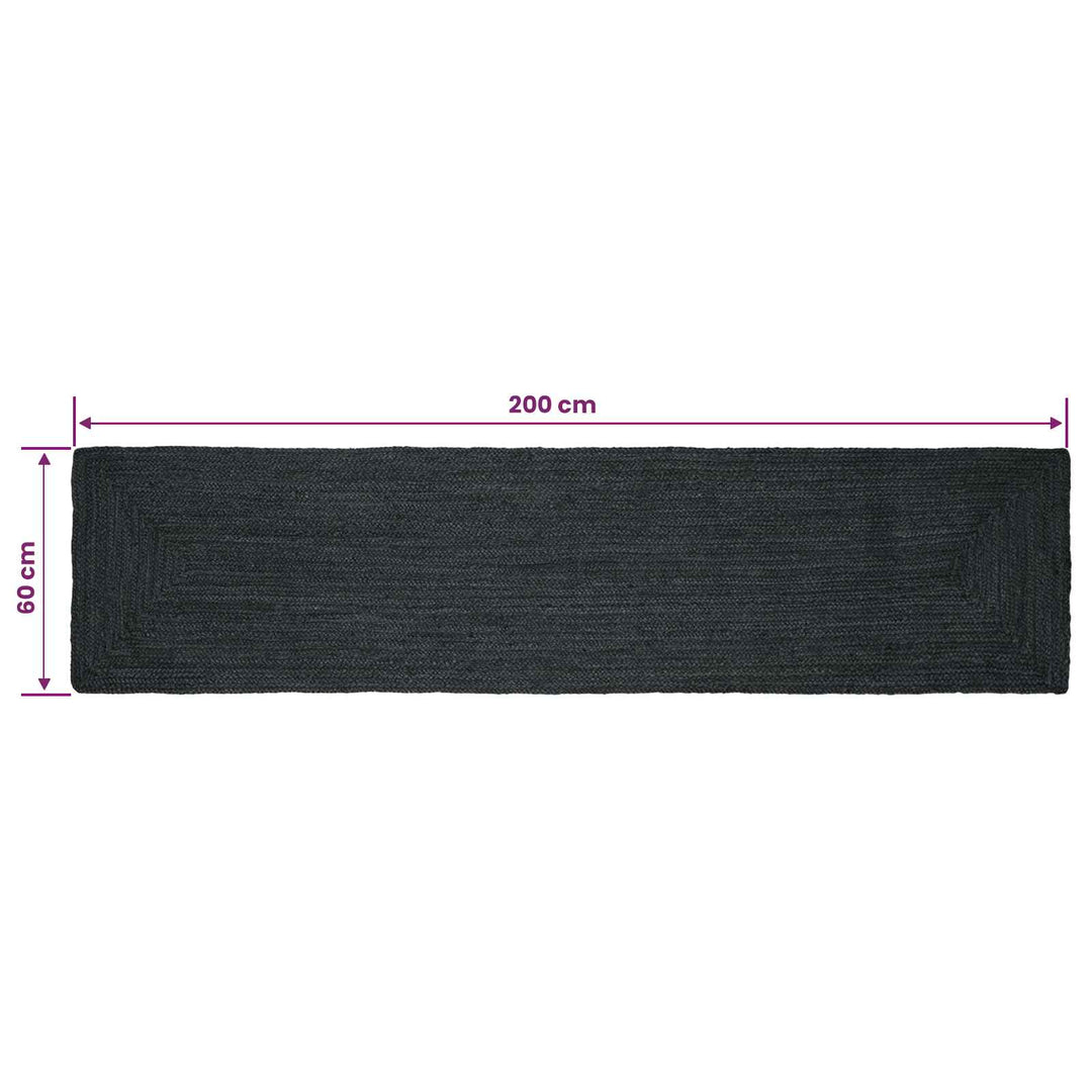 Områdetæpper Rektangulær Mørkegrå 60 x 200 cm Jute
