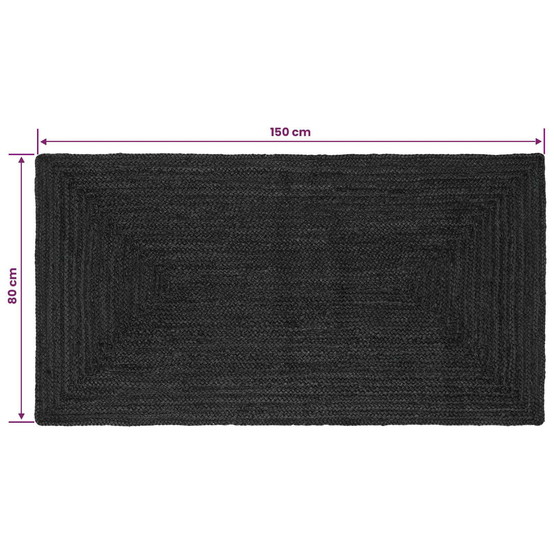 Områdetæpper Rektangulær Mørkegrå 80 x 150 cm Jute