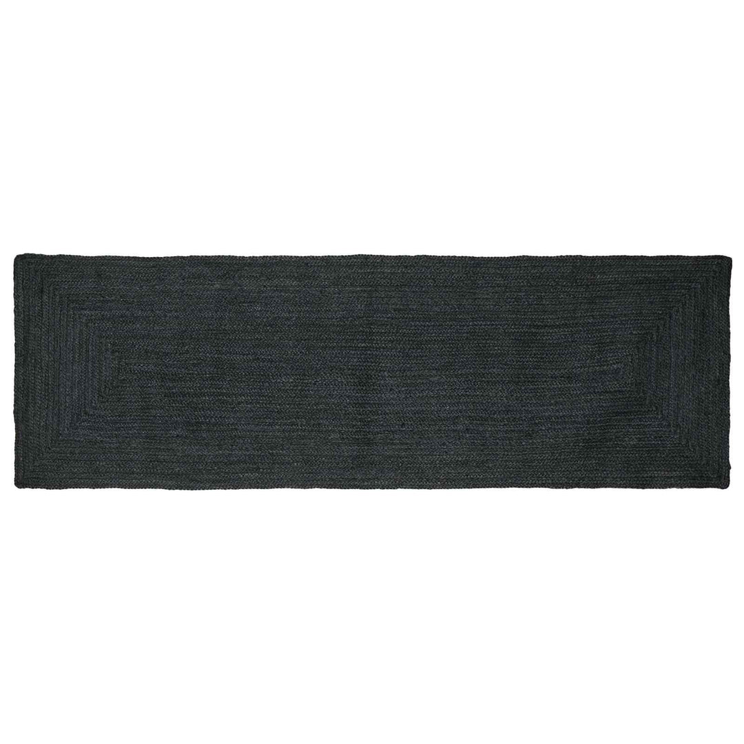 Områdetæpper Rektangulær Mørkegrå 80 x 250 cm Jute