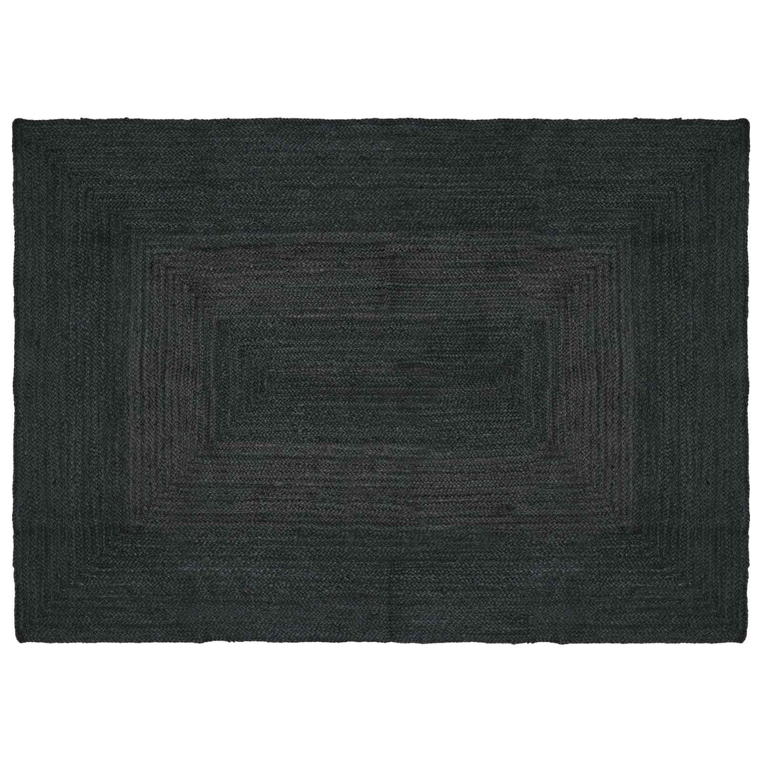 Områdetæpper Rektangulær Mørkegrå 120 x 170 cm Jute