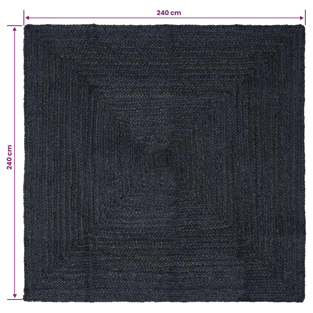 Områdetæpper Firkantet Mørkegrå 240 x 240 cm Jute