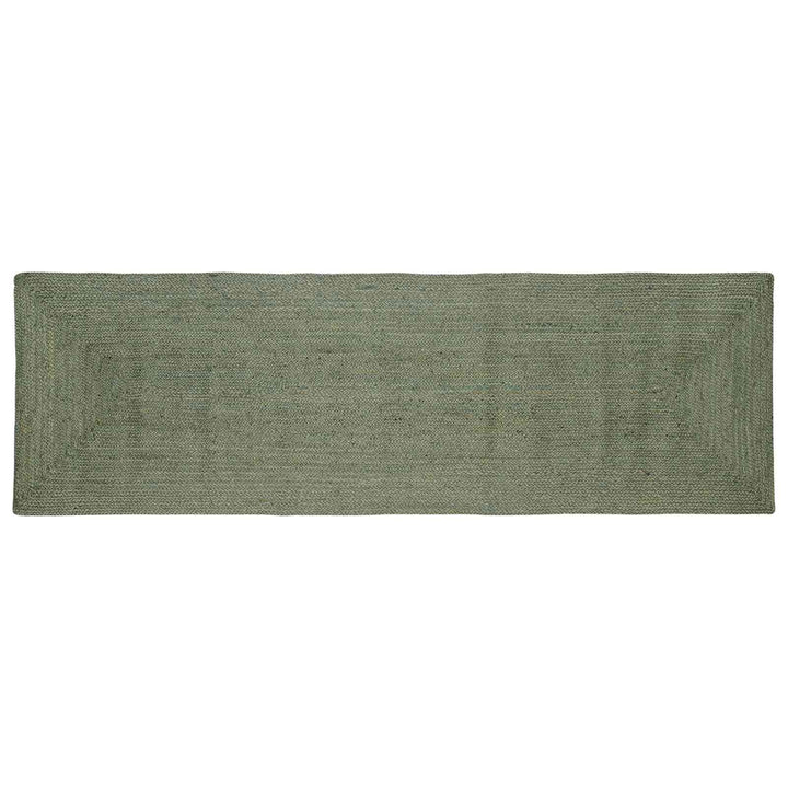 Områdetæpper Rektangulær Olivengrøn 80 x 300 cm Jute