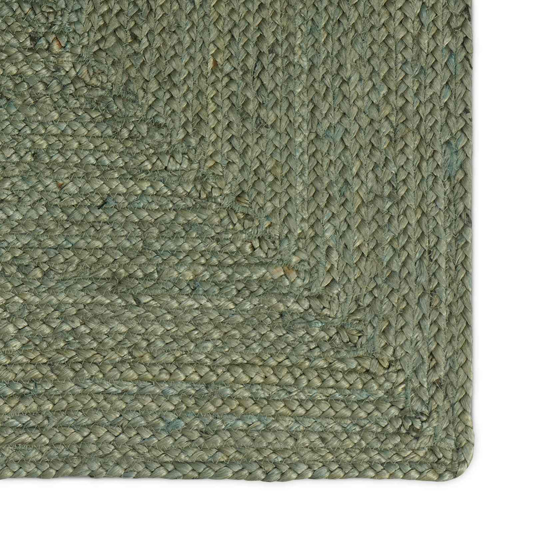 Områdetæpper Rektangulær Olivengrøn 160 x 160 cm Jute