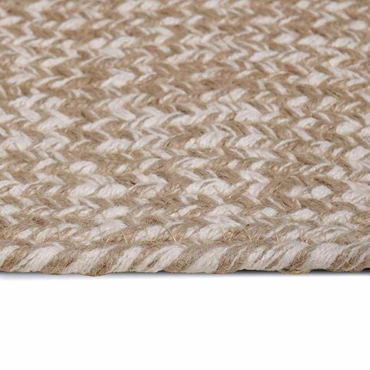 Område tæppe Natur og hvid 60 x 110 cm Jute