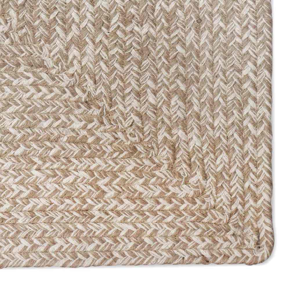 Område tæppe Natur og hvid 60 x 110 cm Jute