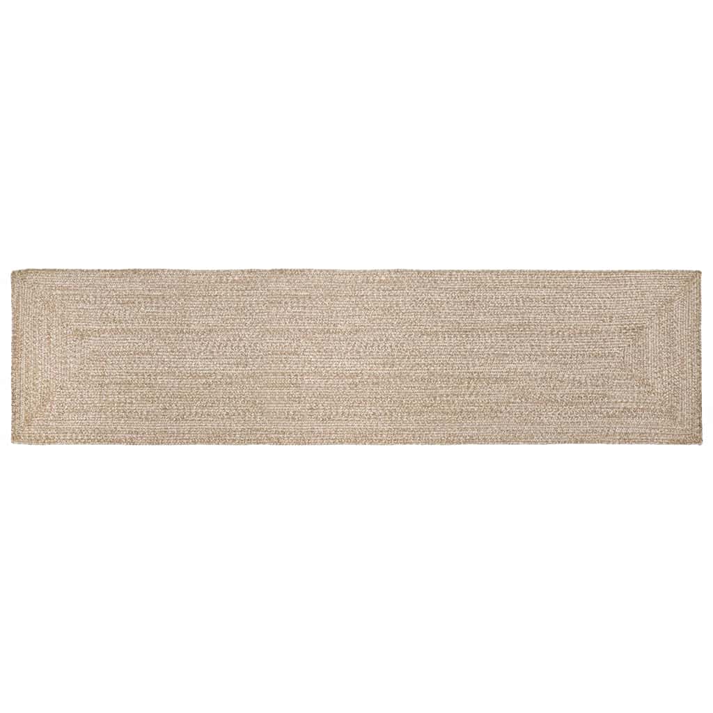 Områdetæpper Natur og hvid 60 x 400 cm Jute