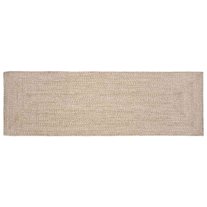 Områdetæpper Natur og hvid 80 x 250 cm Jute