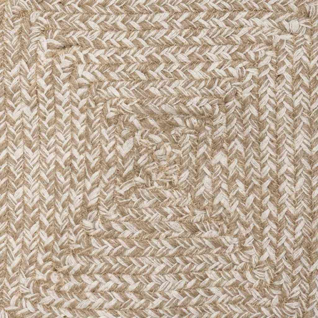 Områdetæpper Natur og hvid 100 x 200 cm Jute