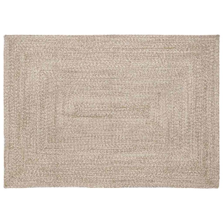 Områdetæpper Natur og hvid 140 x 200 cm Jute