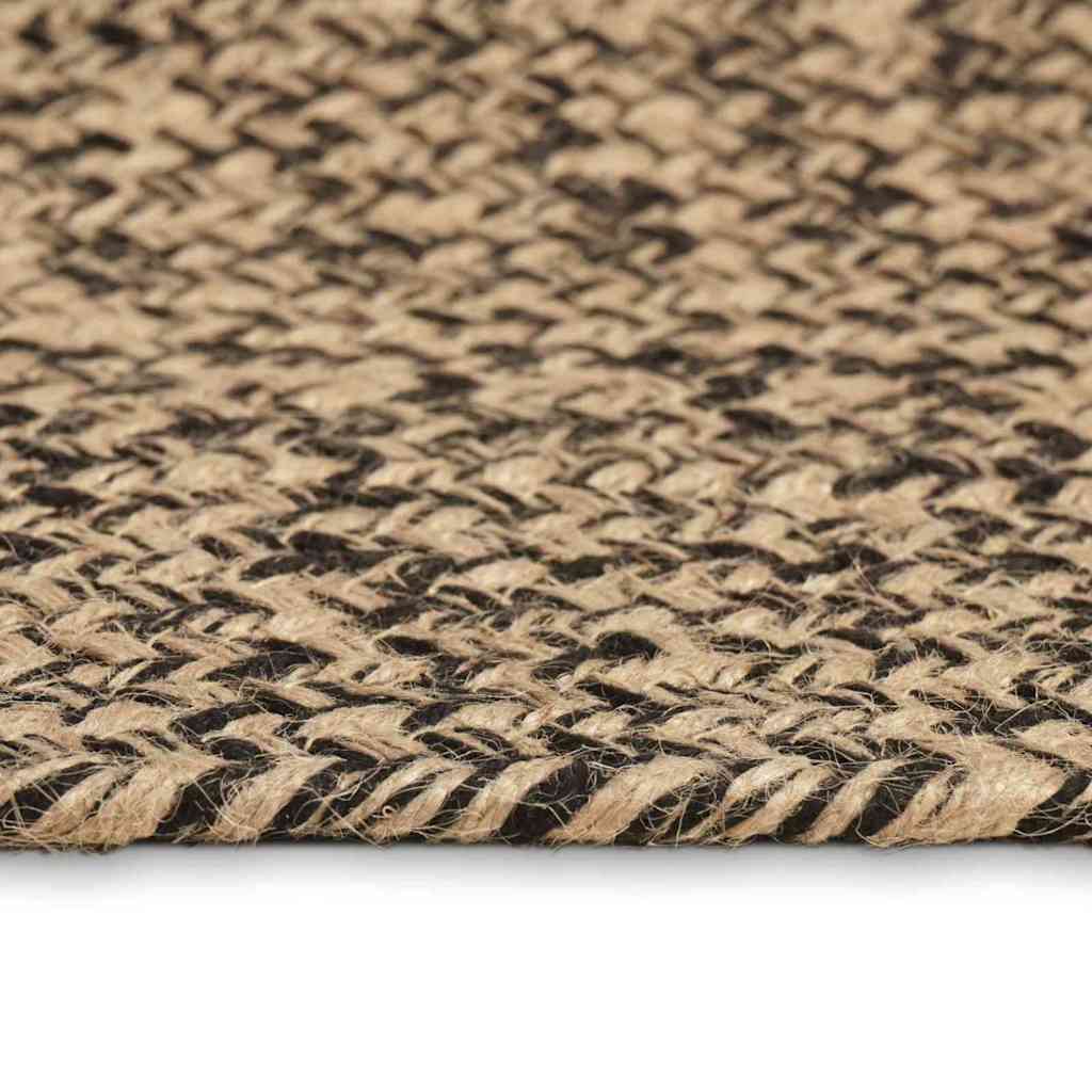 Områdetæpper Naturfarvet og sort 80 x 150 cm Jute