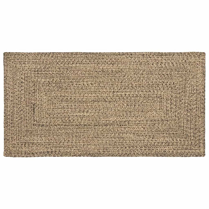 Områdetæpper Naturfarvet og sort 80 x 150 cm Jute