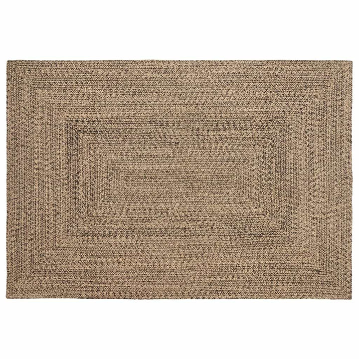 Områdetæpper Naturfarvet og sort 120 x 170 cm Jute