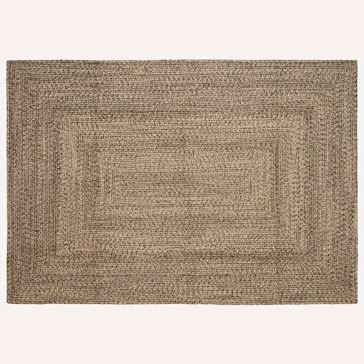 Områdetæpper Naturfarvet og sort 200 x 290 cm Jute