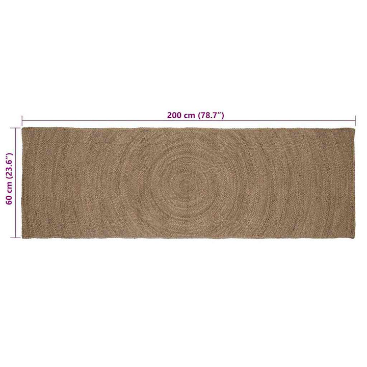 Områdetæpper Grå 60 x 200 cm Jute
