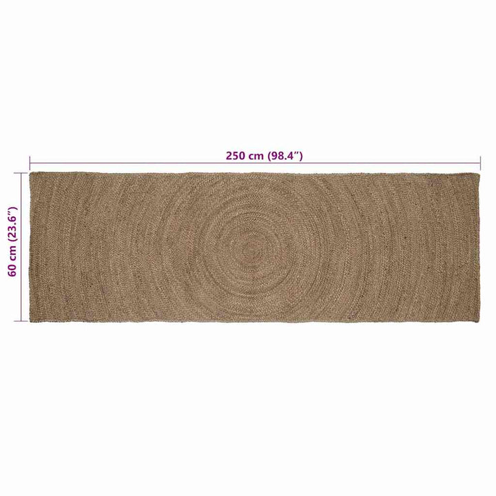 Områdetæpper Grå 60 x 250 cm Jute