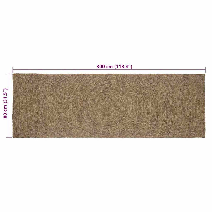 Områdetæpper Grå 80 x 300 cm Jute
