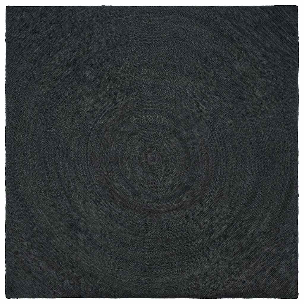 Områdetæpper Mørkegrå 200 x 200 cm Jute