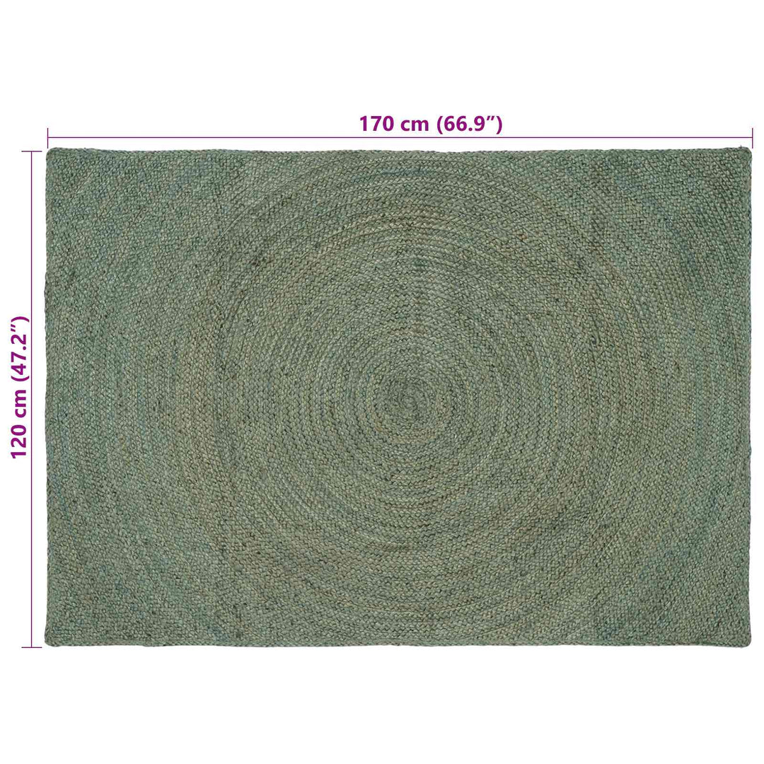 Områdetæpper Olivengrøn 120 x 170 cm Jute