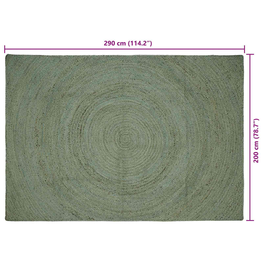 Områdetæpper Olivengrøn 200 x 290 cm Jute
