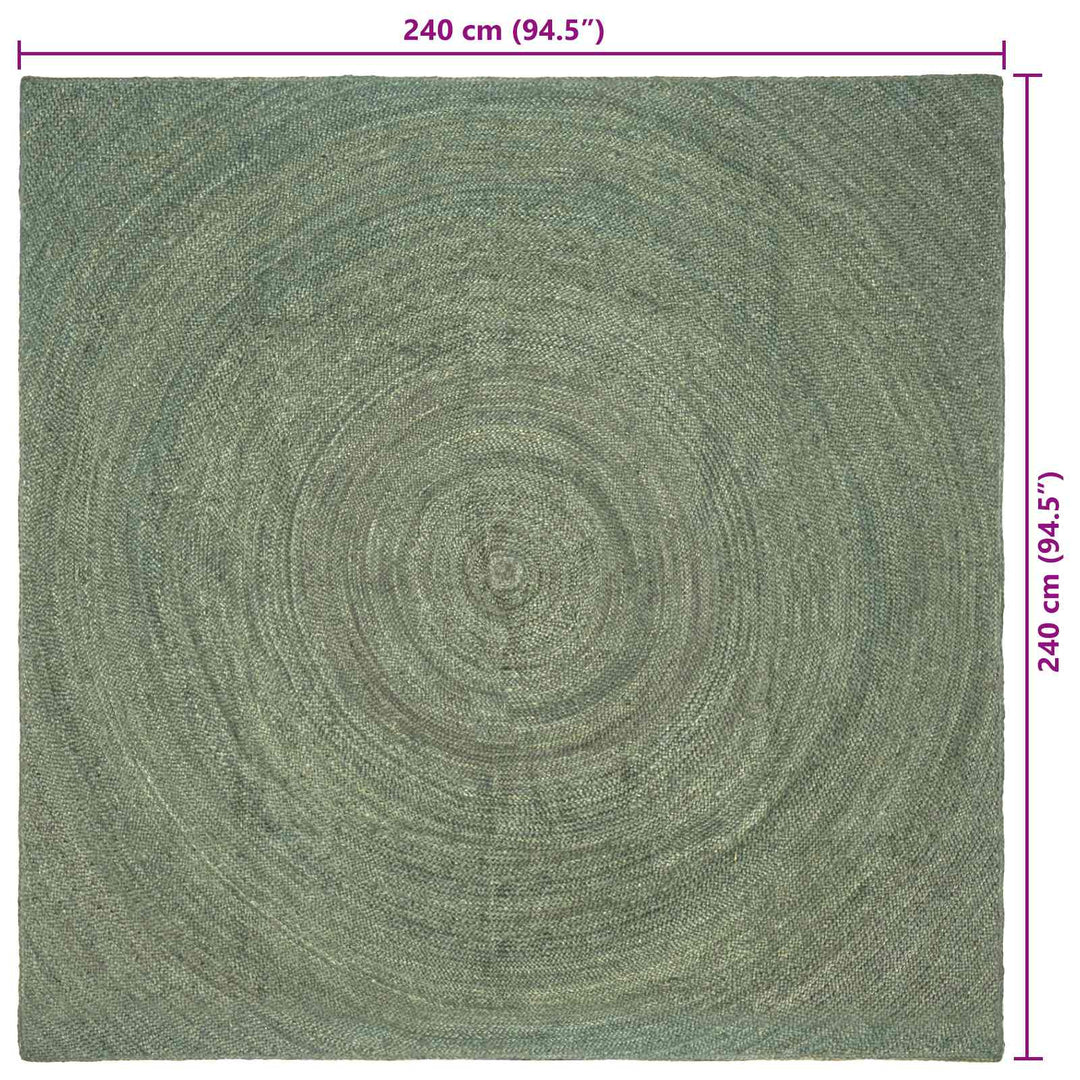Områdetæpper Olivengrøn 240 x 240 cm Jute