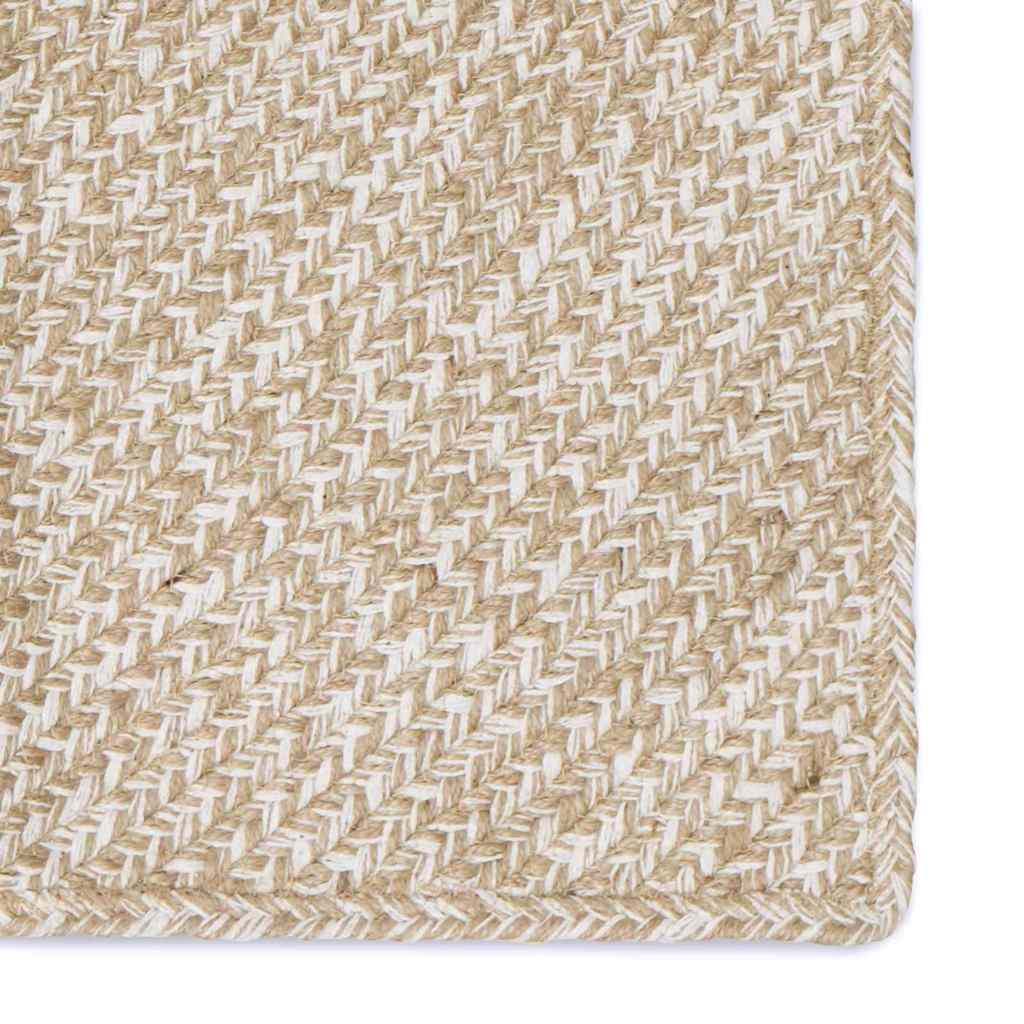 Områdetæpper Natur og hvid 60 x 250 cm Jute