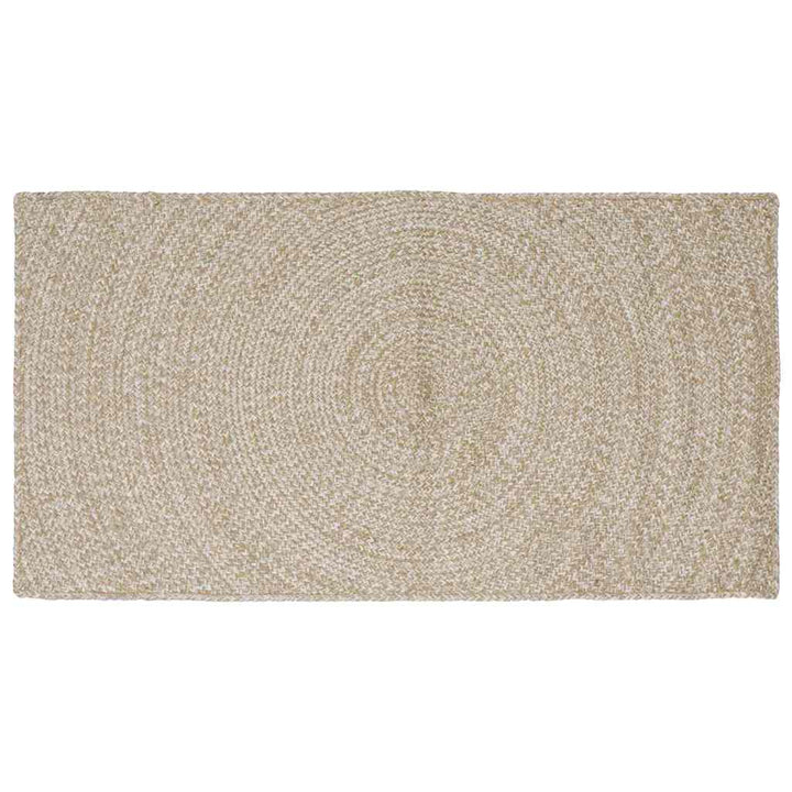 Områdetæpper Natur og hvid 80 x 150 cm Jute