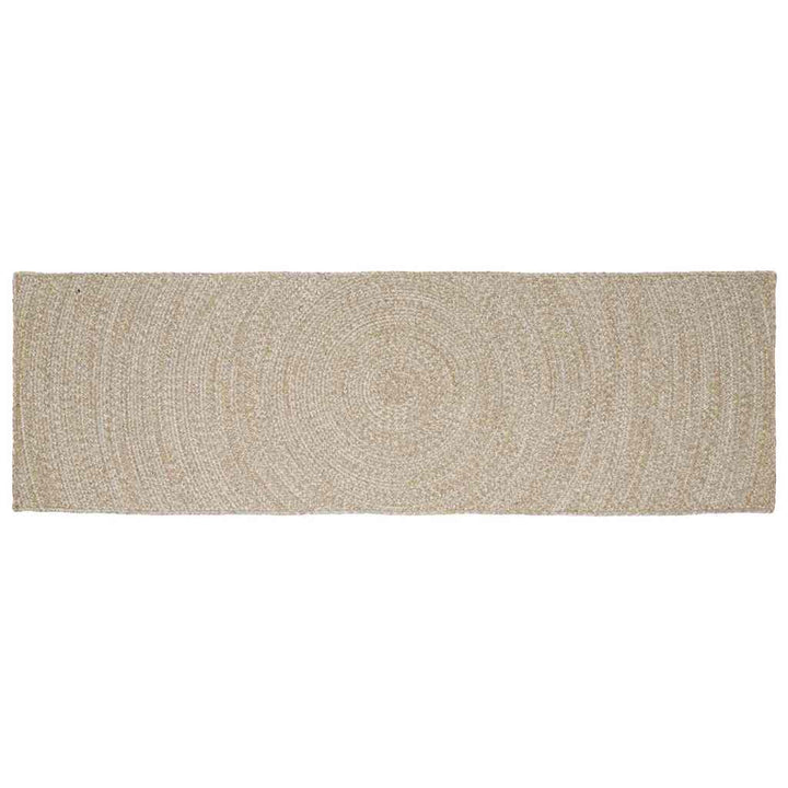 Områdetæpper Natur og hvid 80 x 250 cm Jute
